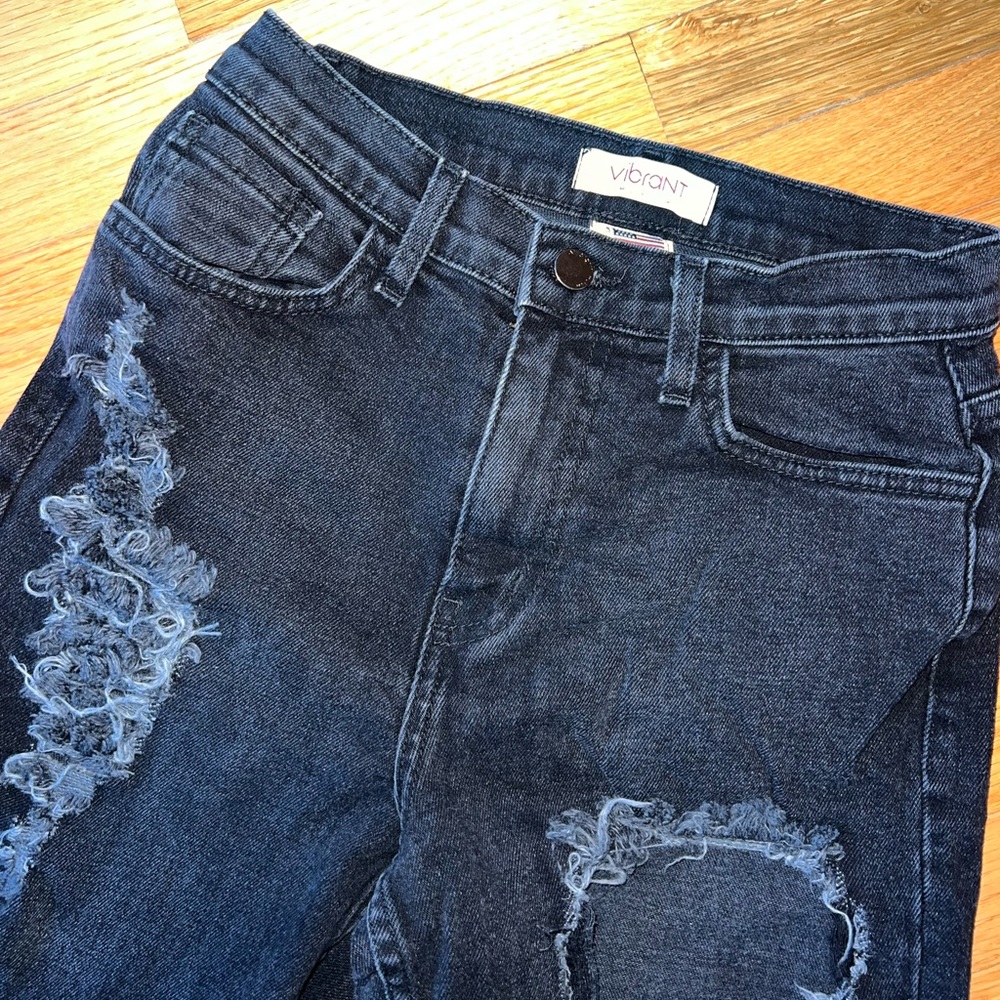 Distressed Black Jeans size W25